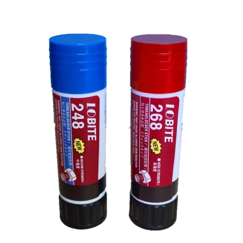 乐贝lobite248螺纹268高强度金属螺丝胶防松锁紧固持剂密封厌氧胶棒强力胶水操作视频